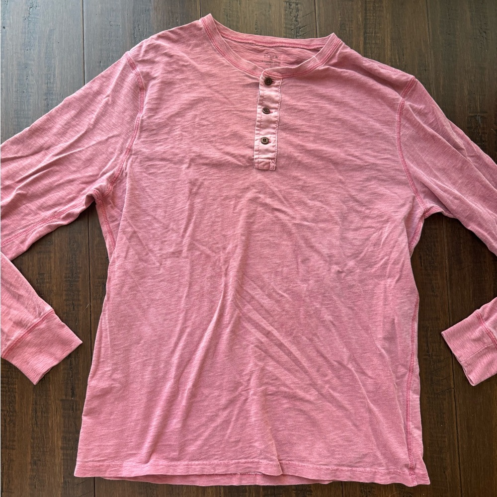 Red Knit Long Sleeve Shirt